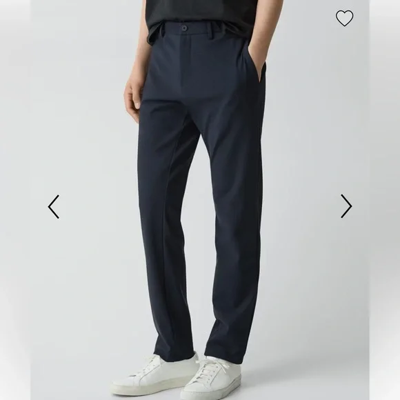 NEW Theory Zaine Precision Ponte in Baltic Deep Navy Straight Leg Pants, Size 40